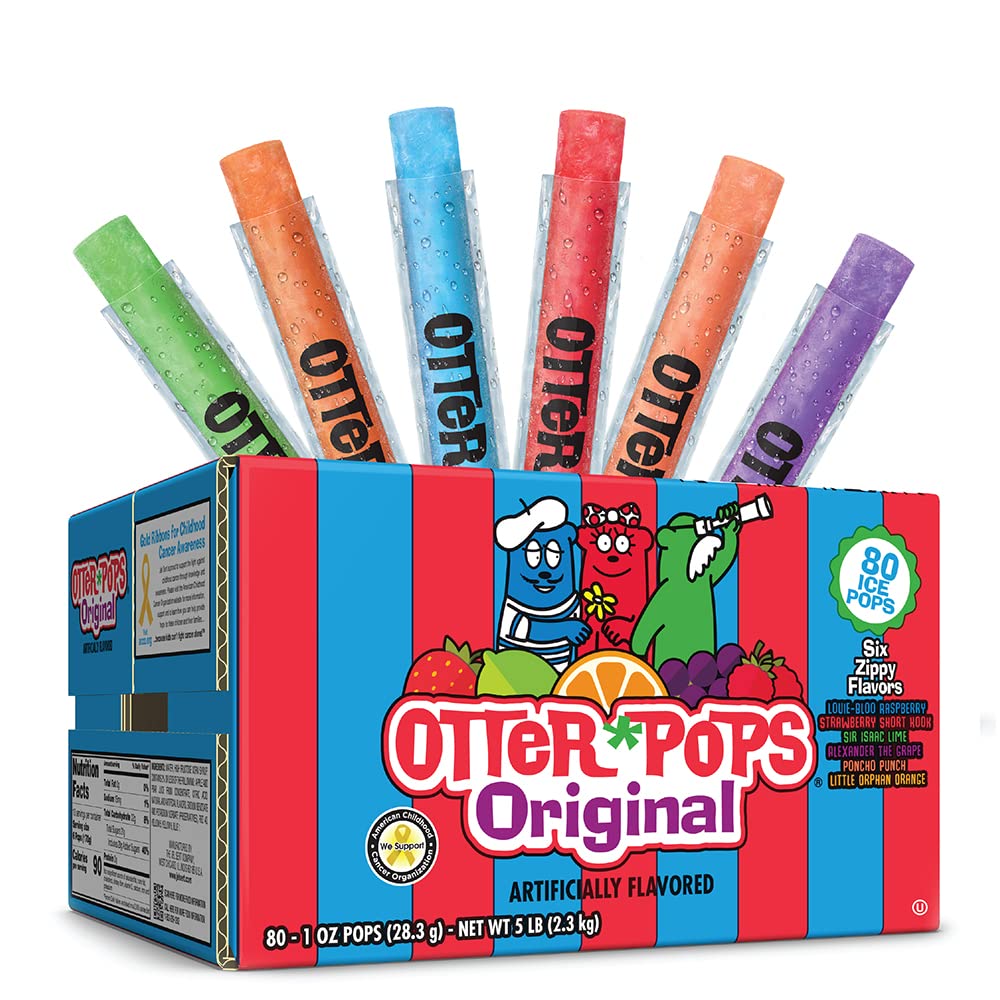 80-Count 1-Oz Otter Pops Freezer Ice Bars (Original Flavor Assortment) $5 + Free Shipping w/ Prime or on orders over $35