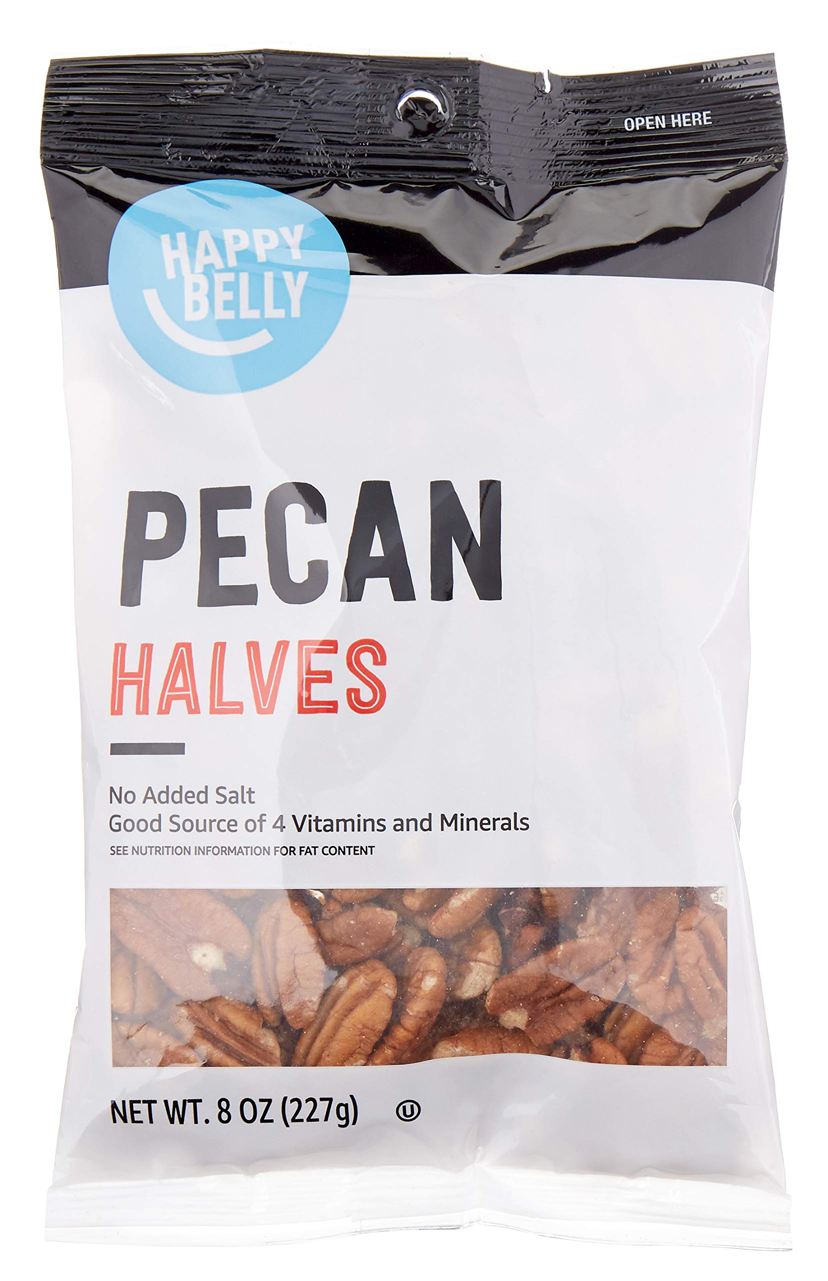 8-Oz Happy Belly Pecan Halves (No Added Salt) $3.66 w/ S&S + Free Shipping w/ Prime or on orders over $35