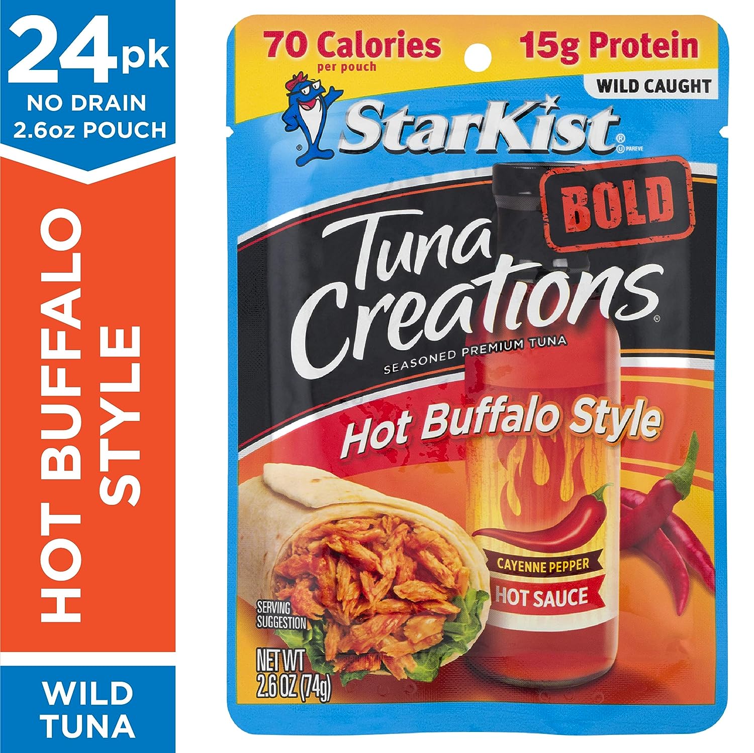 24-Pack 2.6-Oz StarKist Tuna Creations (Hot Buffalo Style) $19.68 w/ S&S + Free Shipping w/ Prime or on orders over $35
