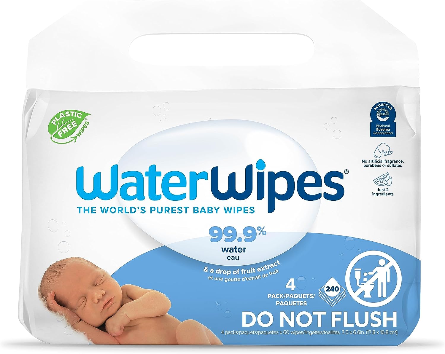 60-Count WaterWipes Sensitive Baby Wipes (Unscented): 12-Pack $25.15, 9-Pack $18.48, 4-Pack $8.35 w/ S&S + Free Shipping w/ Prime or on orders over $35
