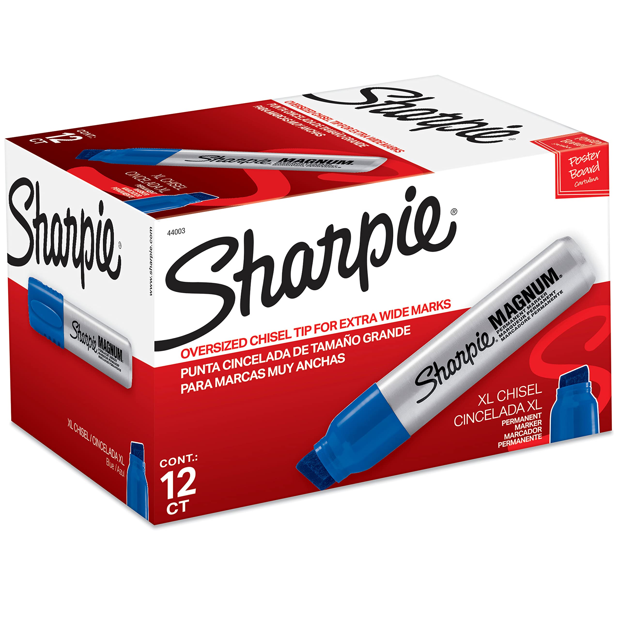 12-Count Sharpie Magnum Permanent Marker Oversized Chisel Tip (Blue) $11 + Free Shipping w/ Prime or on orders over $35