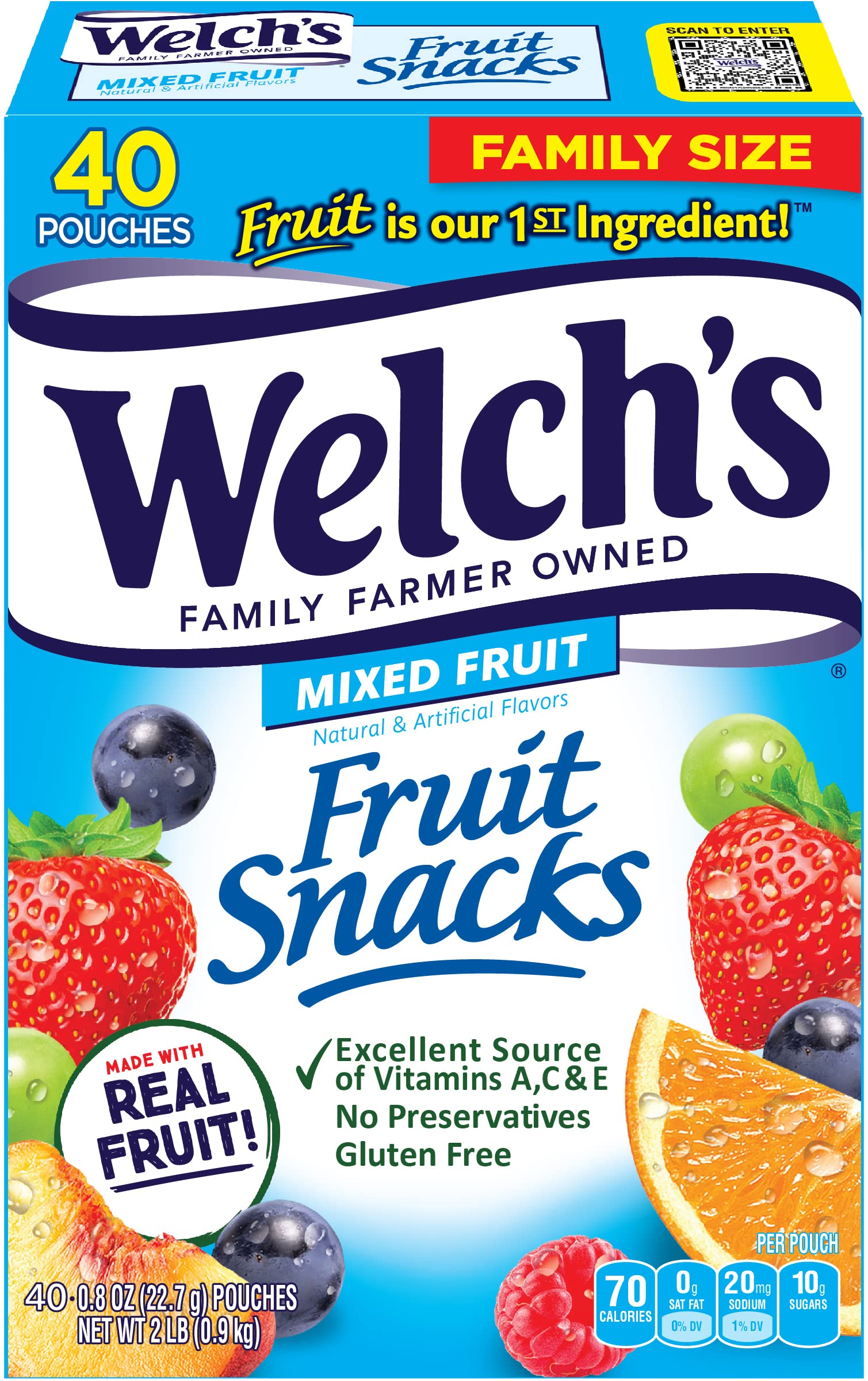 40-Count Welch's Mixed Fruit Snacks $6.32 w/ S&S + Free Shipping w/ Prime or on orders over $35
