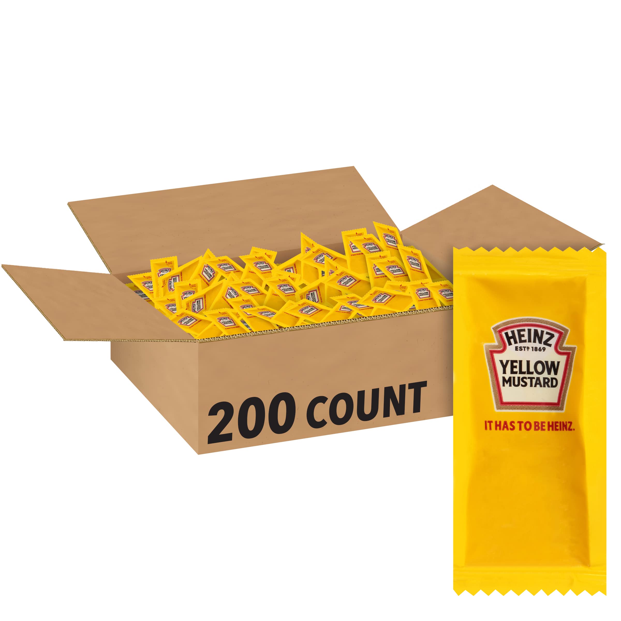 200-Count 0.2-Oz Heinz Mild Mustard Single Serve Packets $6 w/ S&S + Free Shipping w/ Prime or on orders over $35