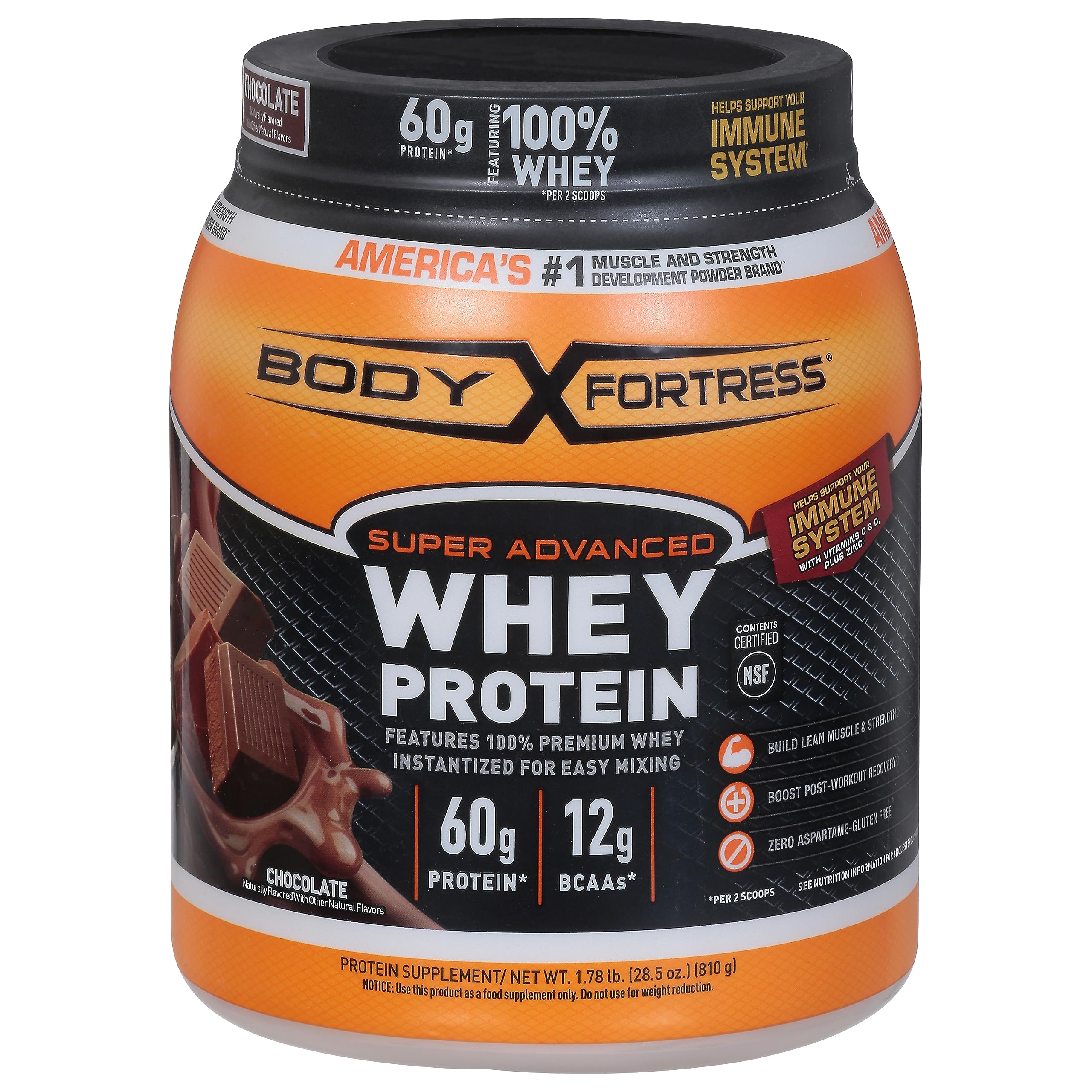 1.78-lb Body Fortress Super Advanced Whey Protein Powder (Chocolate) $17.09 w/ S&S + Free Shipping w/ Prime or on orders over $35