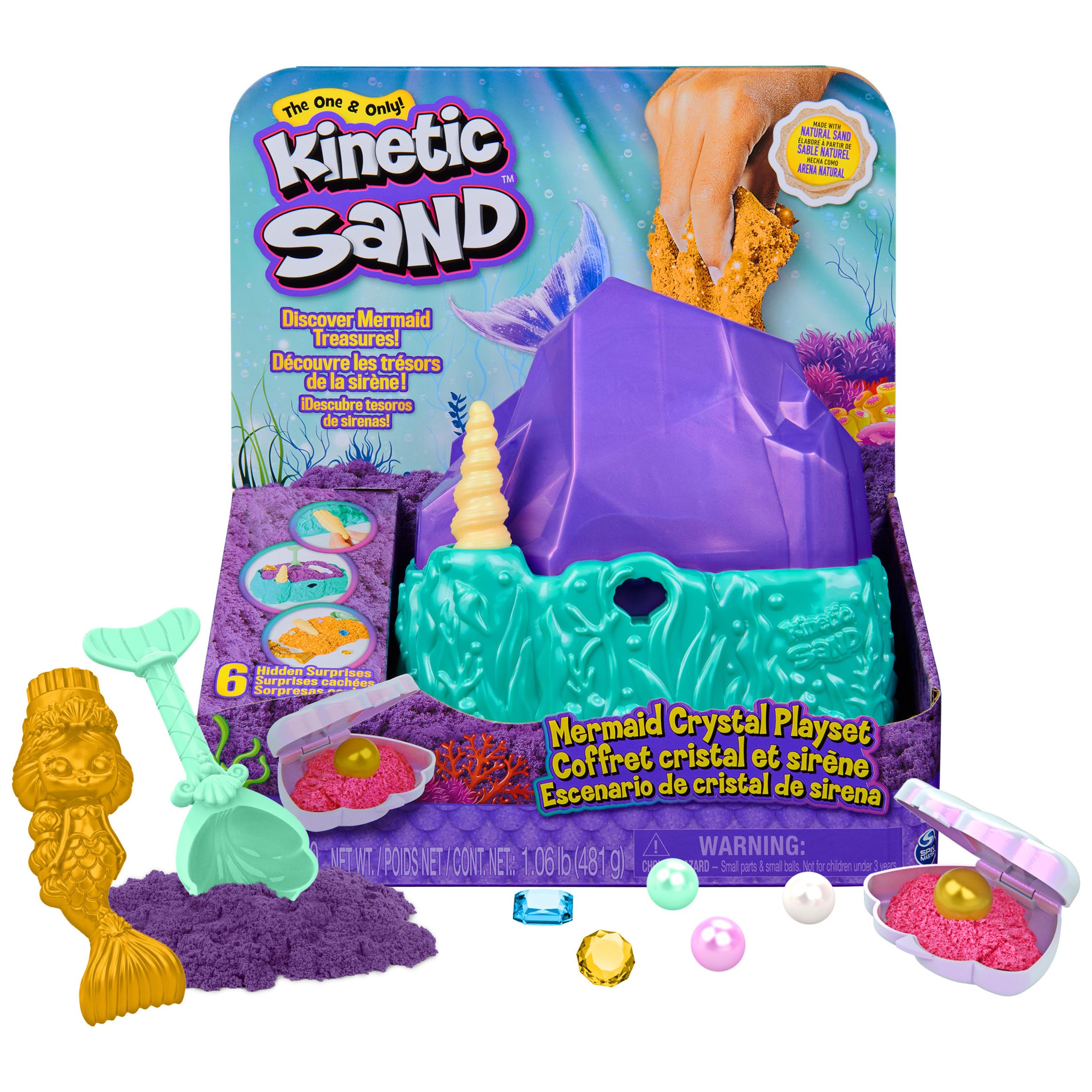1.06-lb Kinetic Sand Mermaid Crystal Playset $6.79 + Free Shipping w/ Prime or on orders over $35