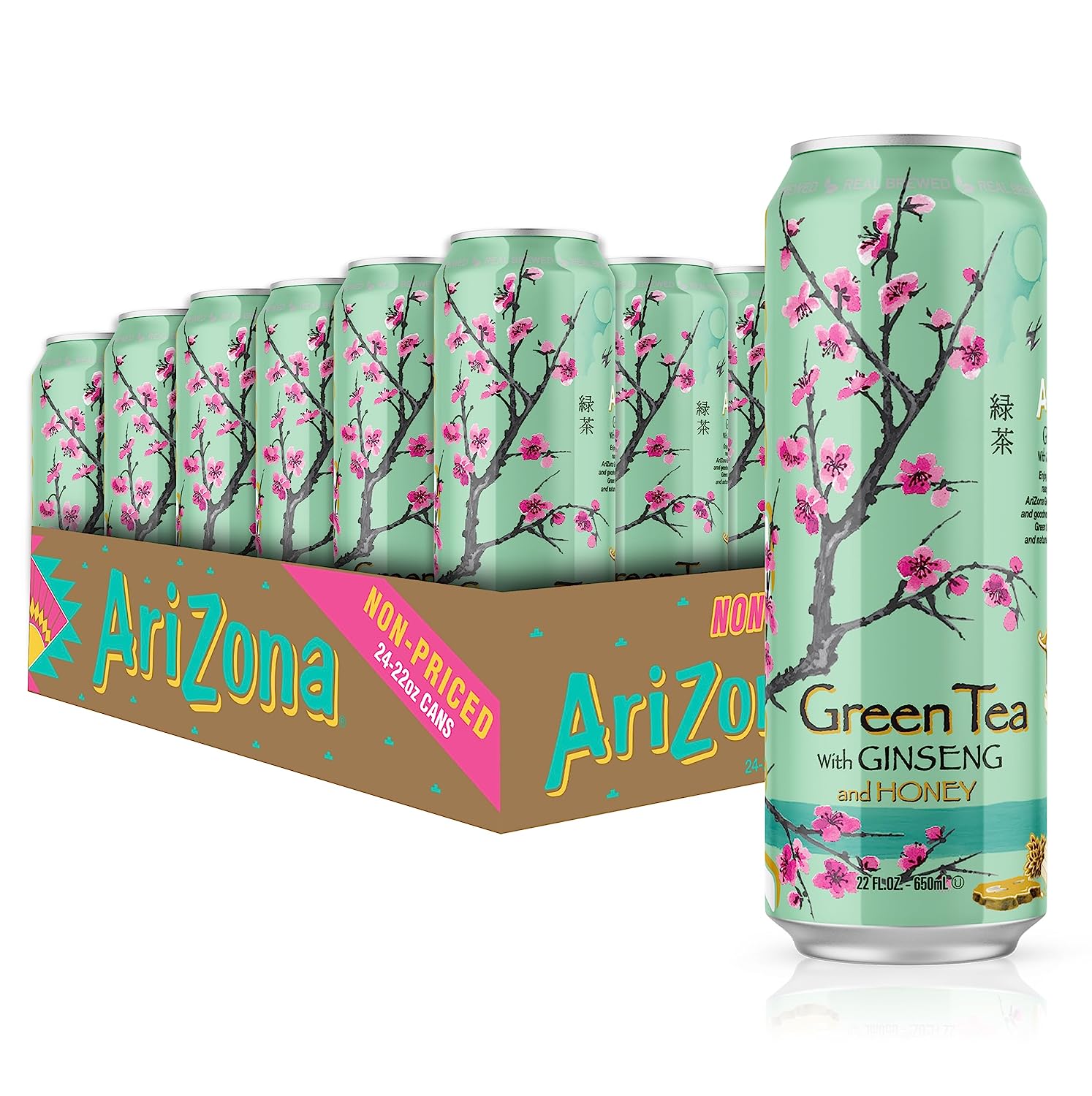 24-Pack 22-Oz Arizona Big Can (Green Tea w/ Ginseng and Honey or Sweet Tea) $21.12 + Free Shipping w/ Prime or on orders over $35