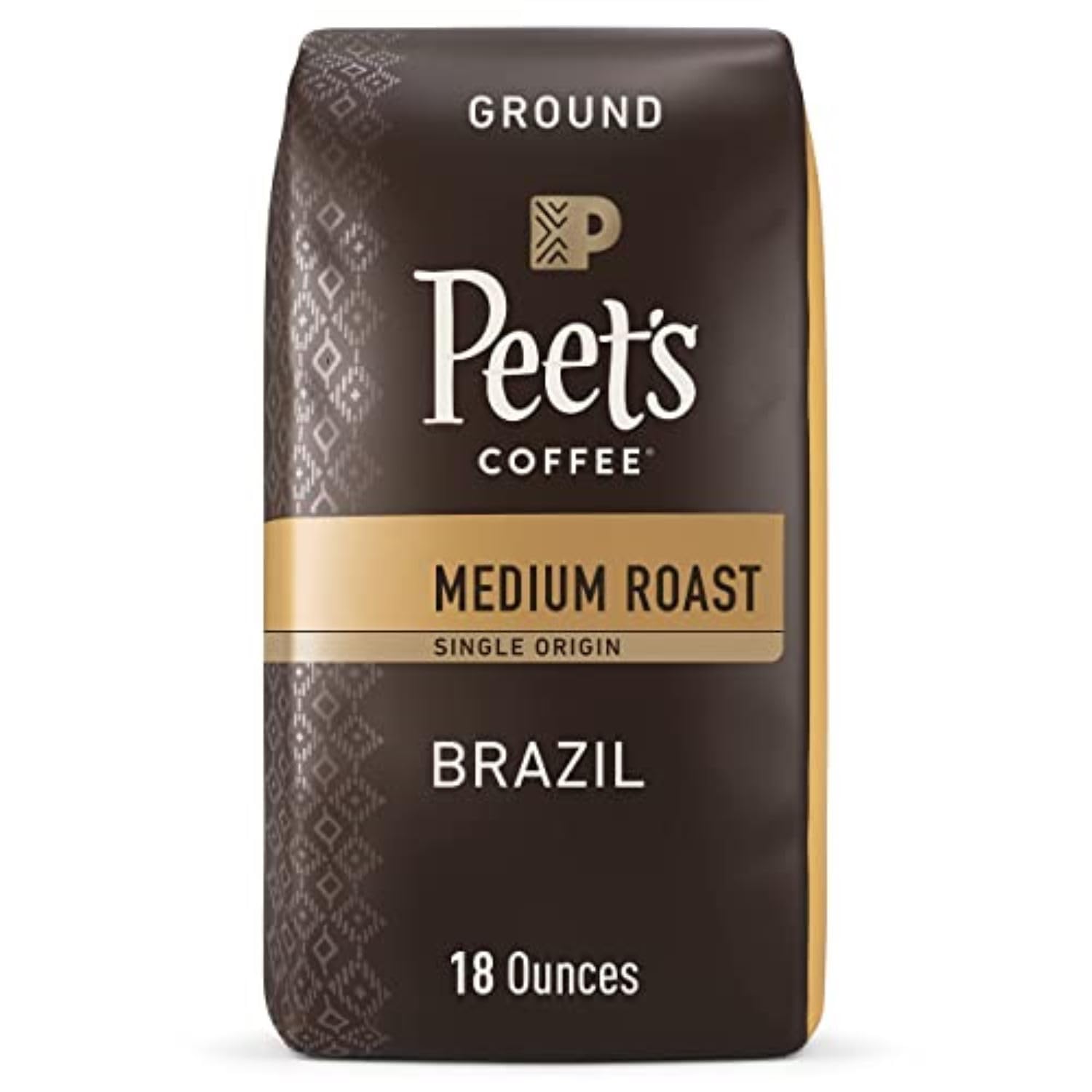 18-Oz Peet's Coffee Medium Roast Ground Coffee (Brazil) $4 w/ S&S + Free Shipping w/ Prime or on orders over $35
