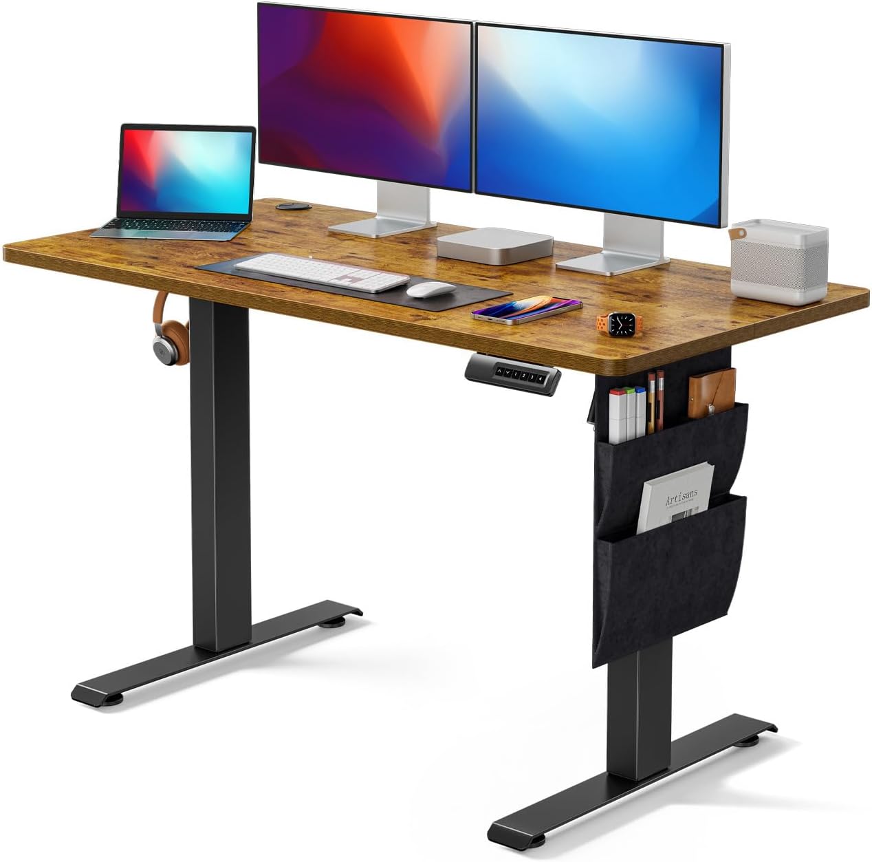 48" Marsail Adjustable Electric Standing Desk w/ Storage Bag (Rustic) $100.54 + Free Shipping