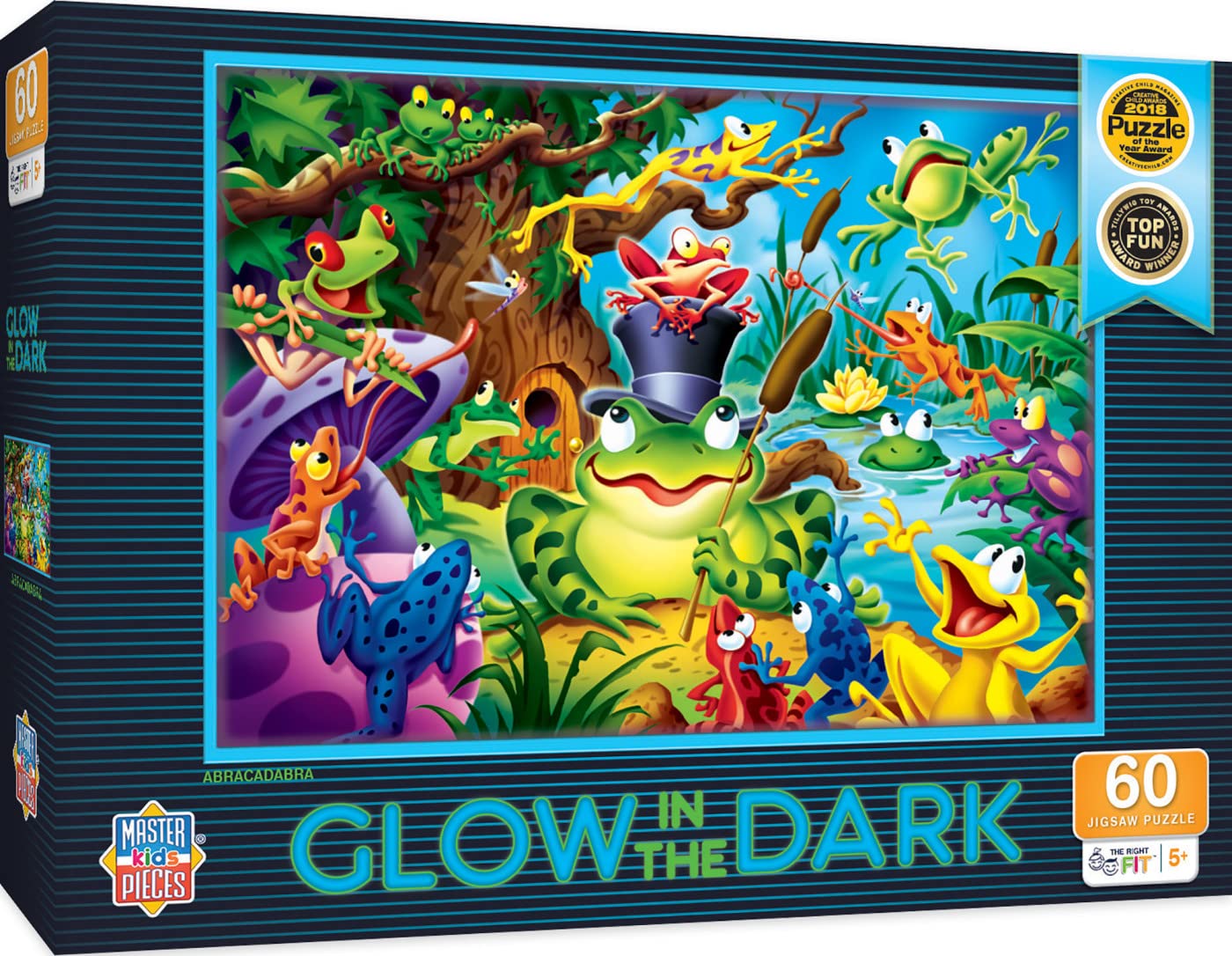 60-Piece 14"x19" MasterPieces Glow in the Dark Puzzles (Abracadabra or Singing Seahorses) $7.90 + Free Shipping w/ Prime or on orders over $35