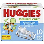 560-Count Huggies Natural Care Refreshing Baby Wipes (Cucumber/Green Tea) $11.45 w/ Subscribe &amp; Save