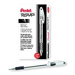 12-Pack Pentel RSVP 1.0mm Ballpoint Pen (Black Ink) $6 + Free Shipping w/ Prime or on orders over $35