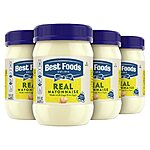 4-Pack 15-Oz Best Foods Real Mayonnaise $5.16 + Free Shipping w/ Prime or on orders over $35