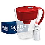 6-Cup Brita Metro Water Filter Pitcher w/ 1x Standard Filter (Red) $14 + Free Shipping w/ Prime or on orders over $35