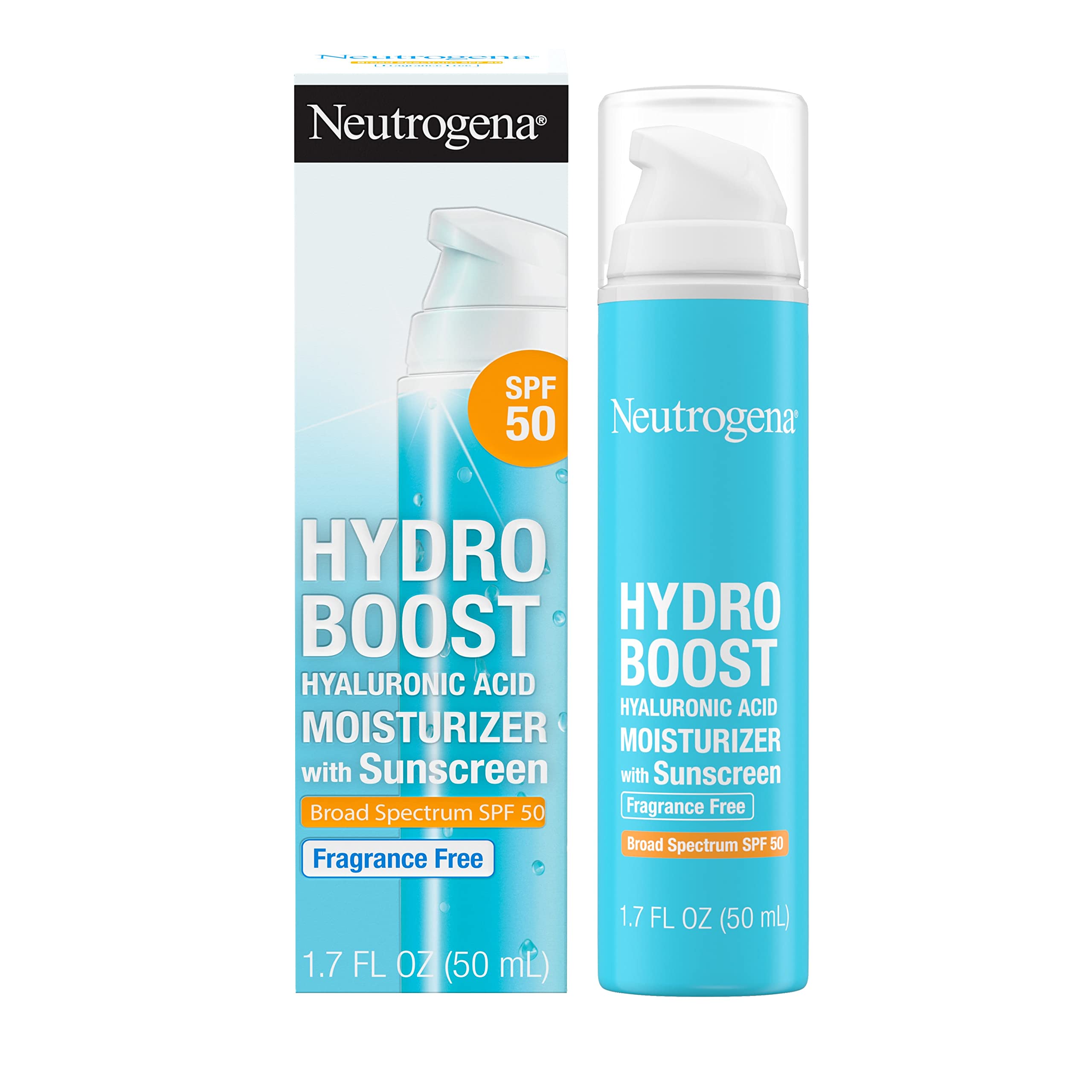 1.7-Oz Neutrogena Hydro Boost SPF 50 Hyaluronic Acid Facial Moisturizer $10.86 w/ S&S + Free Shipping w/ Prime or on orders over $35