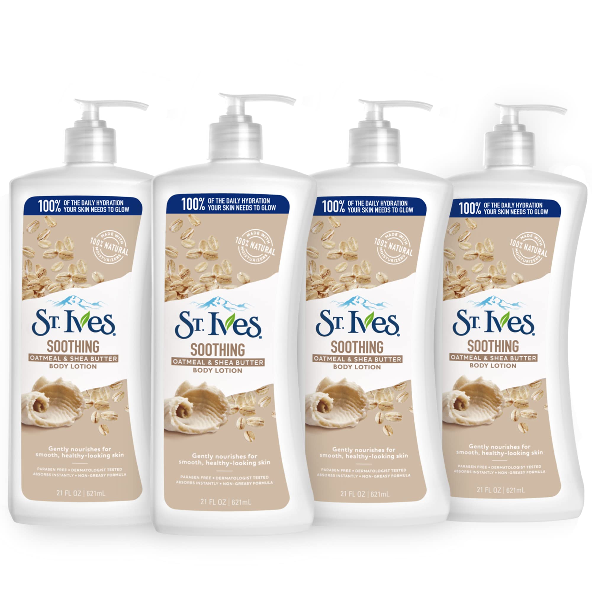 4-Pack 21-Oz St. Ives Renewing Hand & Body Lotion Moisturizer (Oatmeal and Shea Butter) $12.77 w/ S&S + Free Shipping w/ Prime or on orders over $35