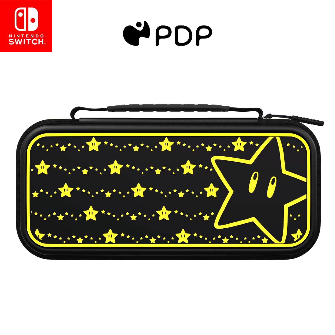 PDP Nintendo Switch Travel Case w/ Wrist Strap & Built-In Stand (Mario Star Glow in the Dark) $10 + Free Shipping w/ Prime or on orders over $35