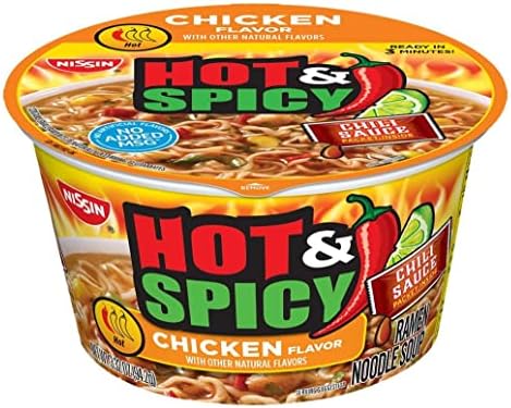 6-Pack 3.32-Oz Nissin Hot & Spicy Ramen Noodle Soup (Chicken) $6 + Free Shipping w/ Prime or on orders over $35