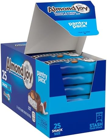 25-Count 0.6-Oz Almond Joy Coconut and Almond Chocolate Snack Size Candy Pack $5.10 + Free Shipping w/ Prime or on orders over $35