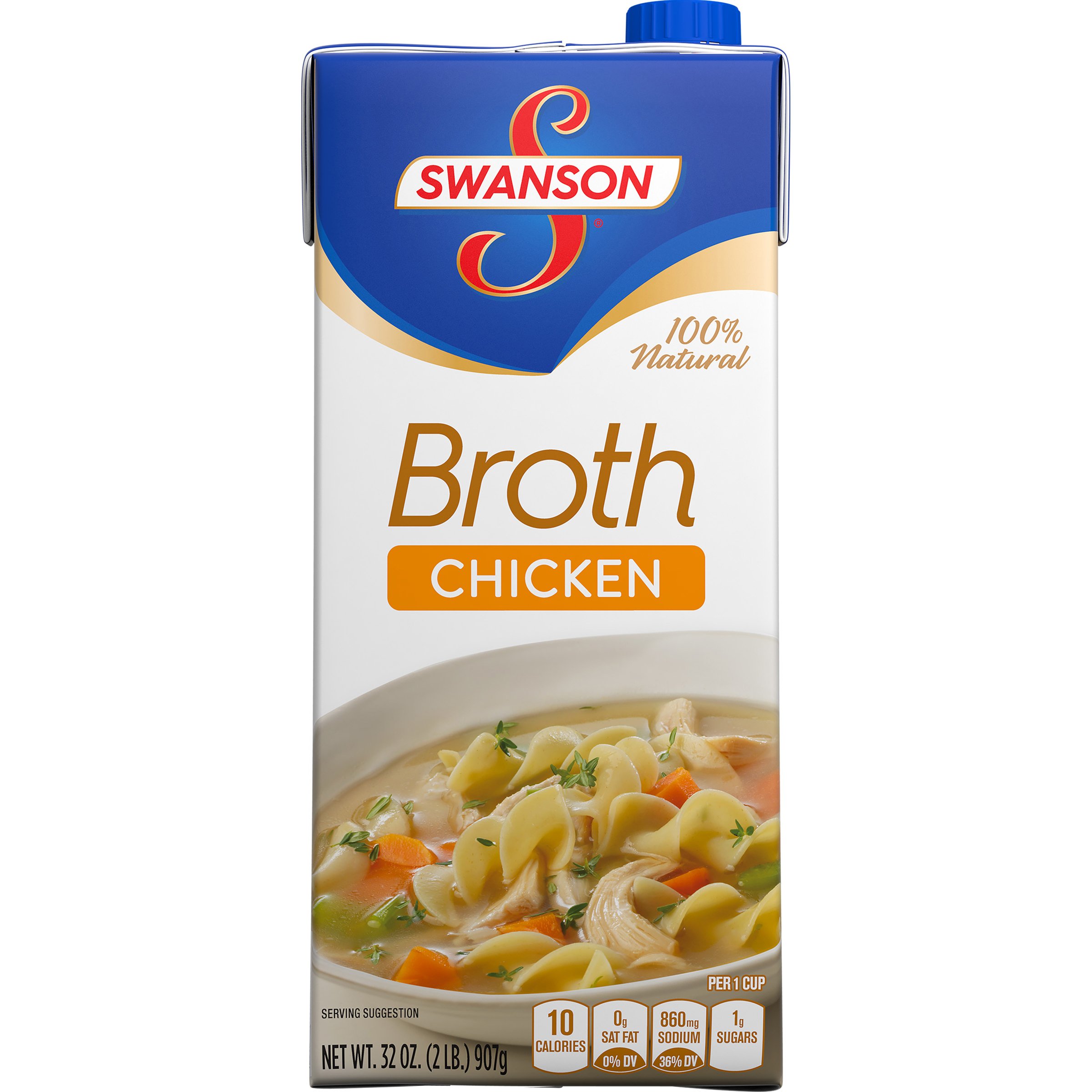 6-Pack 32-Oz Swanson Chicken Broth $7.51 w/ S&S + Free Shipping w/ Prime or on orders over $35