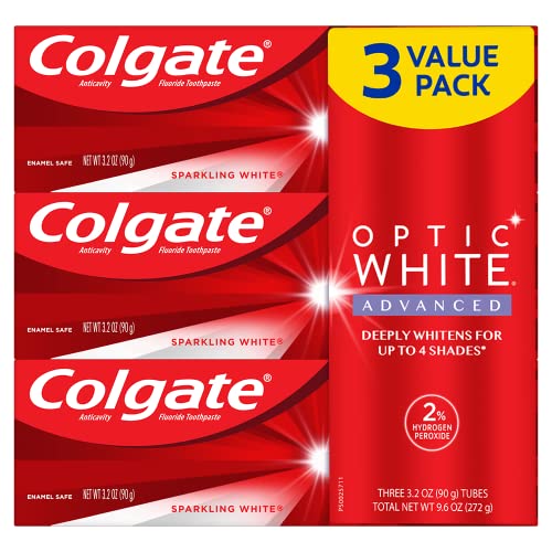 3-Pack 3.2-Oz Colgate Optic White Advanced Teeth Whitening Toothpaste $6.51 w/ S&S + Free Shipping w/ Prime or on orders over $35
