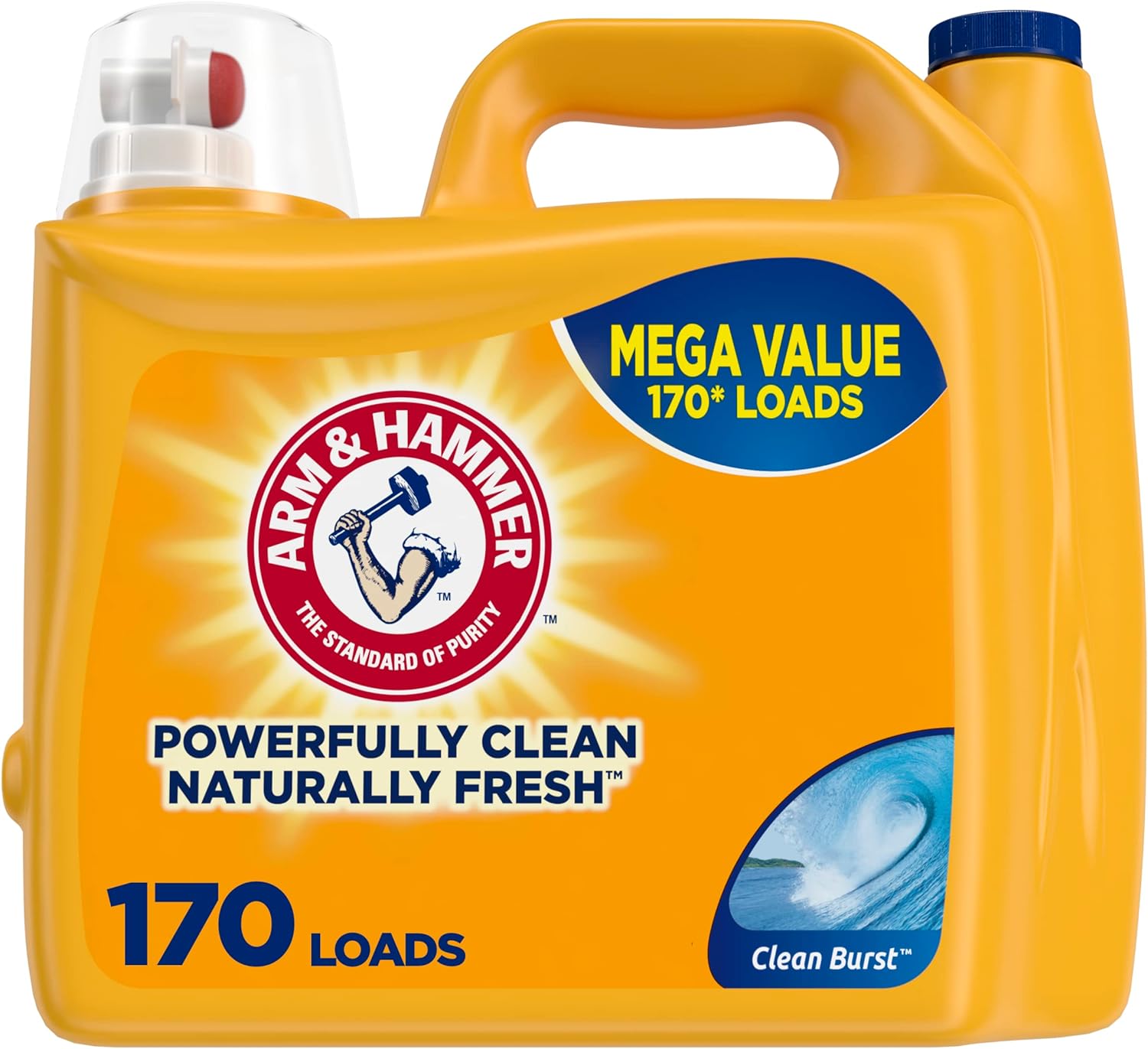 170-Oz Arm & Hammer Liquid Laundry Detergent (Clean Burst) $8.55 w/ S&S + Free Shipping w/ Prime or on orders over $35