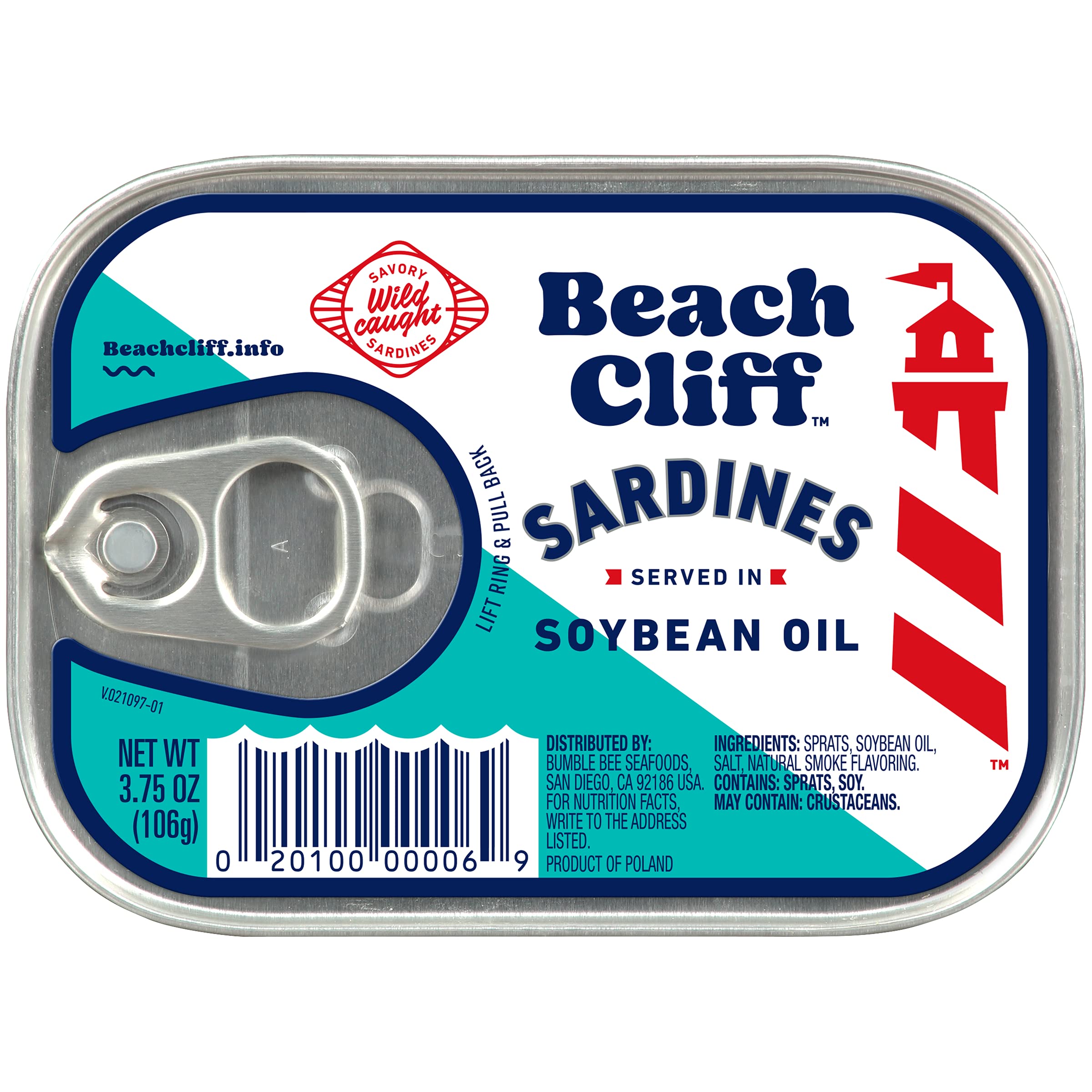 12-Pack 3.75-Oz Beach Cliff Wild Caught Sardines in Soybean Oil $8.46 w/ S&S + Free Shipping w/ Prime or on orders over $35
