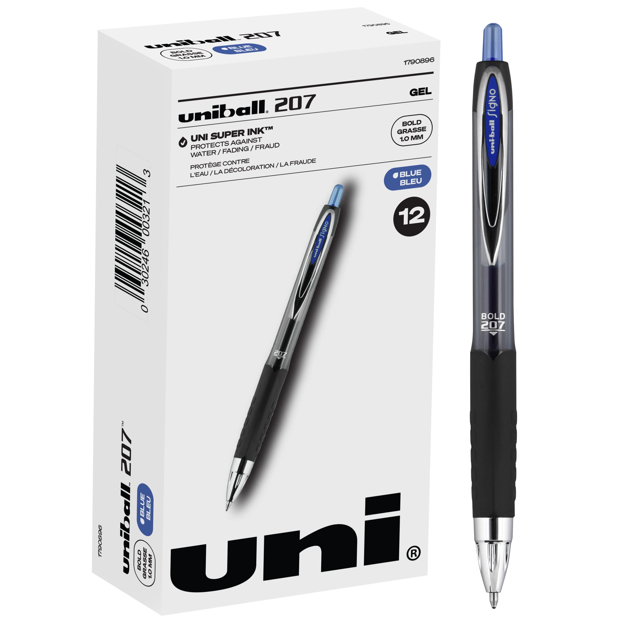 12-Count Uniball Signo 207 Gel Pen (1.0mm, Bold Point, Blue) $8.81 w/ S&S + Free Shipping w/ Prime or on orders over $35