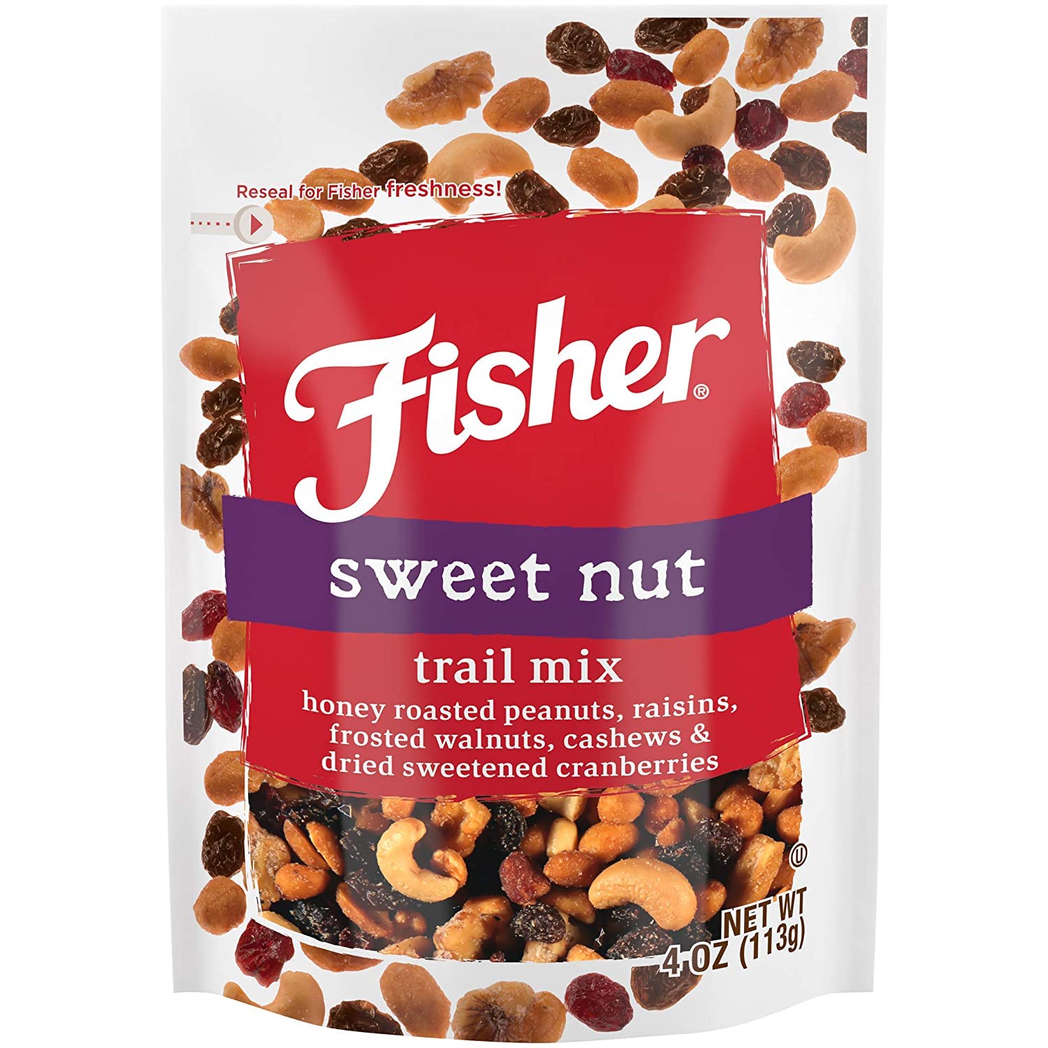 4-Oz Fisher Sweet Nut Trail Mix $1.60 w/ S&S + Free Shipping w/ Prime or on orders over $35