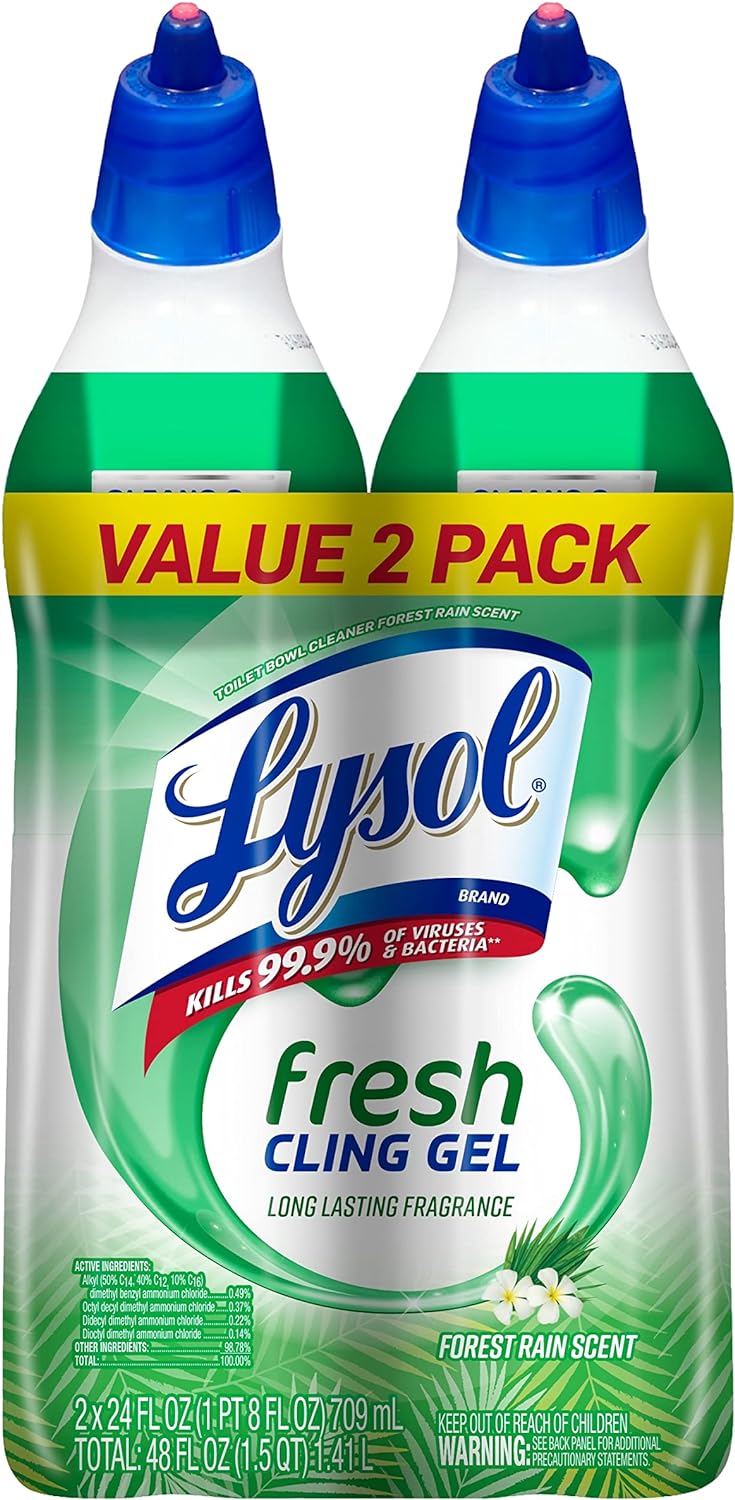 2-Pack 24-Oz Lysol Toilet Bowl Cleaner (Forest Rain) $3.44 w/ S&S + Free Shipping w/ Prime or on orders over $35