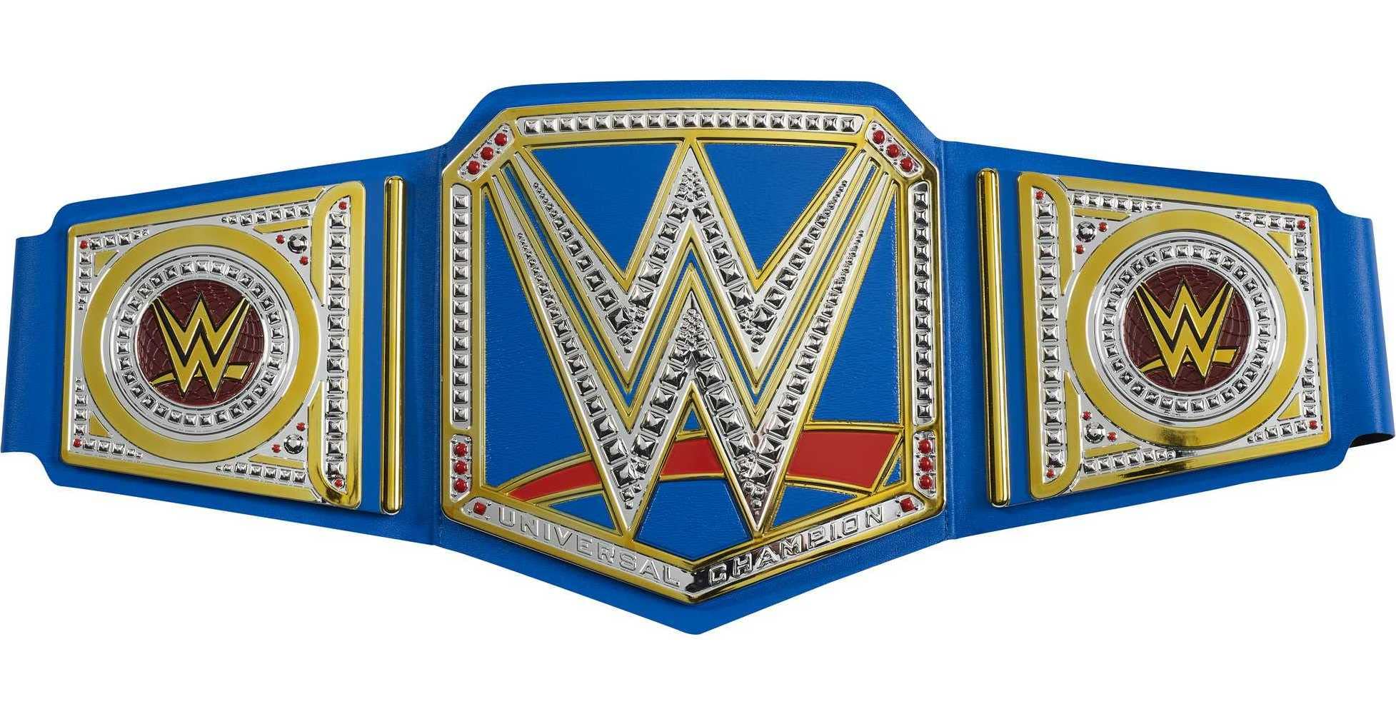 Mattel WWE Universal Championship Title Belt w/ Metallic Sideplates & Adjustable Strap $11 + Free Shipping w/ Prime or on orders over $35