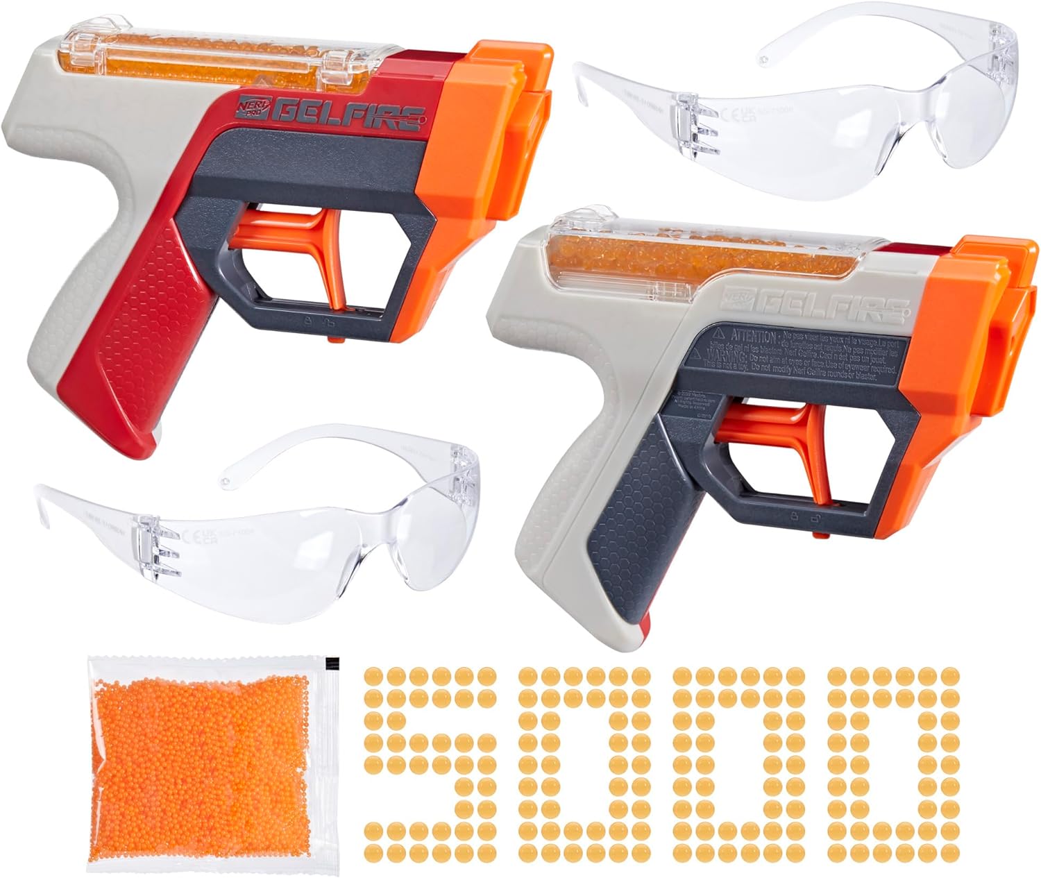 Nerf Pro Gelfire Dual Wield Pack w/ 5000 Rounds, 2X 100-Round Hopper & 2 Protective Eyewear  $7.49 + Free Shipping w/ Prime or on orders over $35