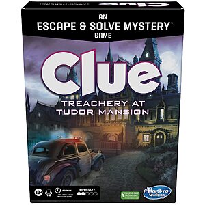 Clue: Treachery at Tudor Mansion Board Game $  6.51 + Free Shipping w/ Prime or on orders over $  35