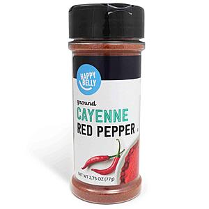 2.75-Oz Happy Belly Ground Cayenne Red Pepper $  2.56 + Free Shipping w/ Prime or on orders over $  35
