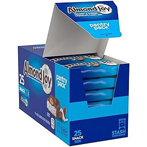 25-Count 0.6-Oz Almond Joy Coconut and Almond Chocolate Snack Size Candy Pack $  5.10 + Free Shipping w/ Prime or on orders over $  35