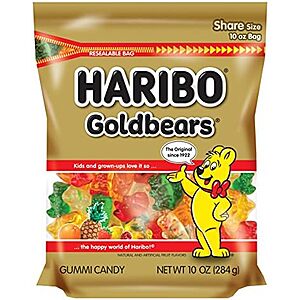 10-Oz Haribo Goldbears Gummi Candy Resealable Bag $  2.06 + Free Shipping w/ Prime or on orders over $  35