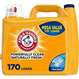 170-Oz Arm & Hammer Liquid Laundry Detergent (Clean Burst) $  8.55 w/ S&S + Free Shipping w/ Prime or on orders over $  35