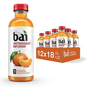12-Pack 18-Oz Bai Antioxidant Infused Water (Costa Rica Clementine) $  14.68 + Free Shipping w/ Prime or on orders over $  35
