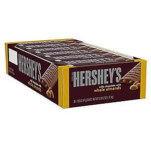 36-Pack 1.45-Oz Hershey's Milk Chocolate w/ Almonds Bars