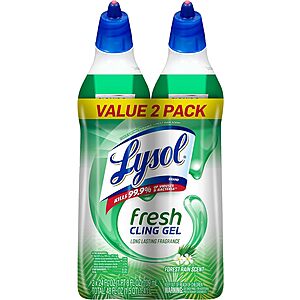2-Pack 24-Oz Lysol Toilet Bowl Cleaner Gels (Forest Rain) $3.45 w/ Subscribe & Save