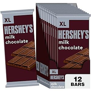 12-Pack 4.4-Oz Hershey's Milk Chocolate XL Bars