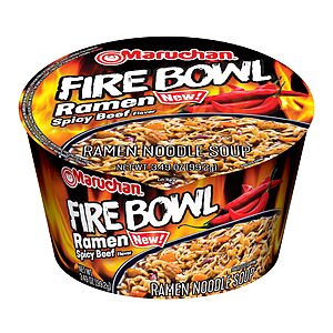 6-Pack 3.49-Oz Maruchan Fire Bowl Ramen (Spicy Beef) $  5 + Free Shipping w/ Prime or on orders over $  35