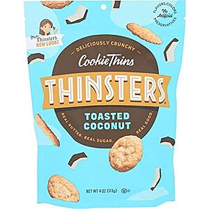 4-Oz Thinsters Toasted Coconut Cookie Thins $  2.55 w/ S&S + Free Shipping w/ Prime or on orders over $  35
