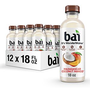 12-Pack 18-Oz Bai Antioxidant Infused Water (Madagascar Coconut Mango) $  11.40 w/ S&S + Free Shipping w/ Prime or on orders over $  35