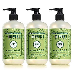 3-Pack 12.5-Oz Mrs. Meyer's Clean Day Liquid Hand Soap (Iowa Pine) $  7.10 w/ S&S + Free Shipping w/ Prime or on orders over $  35