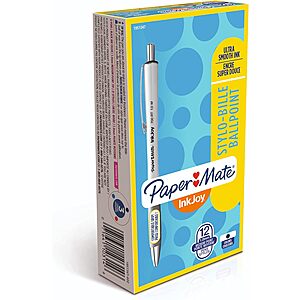12-Ct Paper Mate InkJoy 700RT Retractable Ballpoint Pens (1.0mm Medium, Black) .90 w/ Subscribe & Save