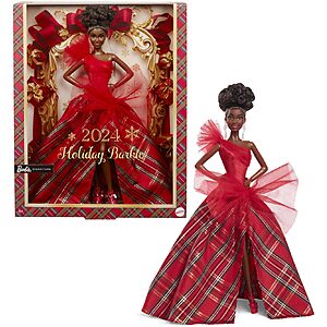 2024 Barbie Signature Holiday Collectible Doll (Curly Black Hair) $22 + Free Shipping w/ Prime or on orders over $35