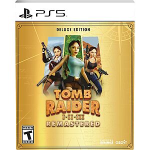 Tomb Raider I-III Remastered Deluxe Edition (PS5) $30 + Free Shipping w/ Prime or on orders over $35