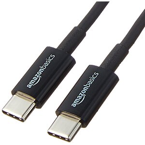 6' Amazon Basics USB-C to USB-C 2.0 Charging Cable (Black) 