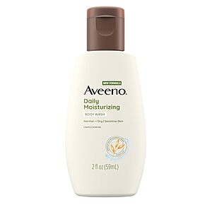 2-Oz Aveeno Daily Moisturizing Sensitive Skin + Prebiotic Oat Body Wash $0.64 w/ S&S + Free Shipping w/ Prime or on orders over $35