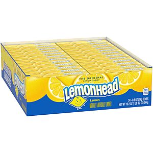24-Count 0.8-Oz Lemonhead Hard Lemon Candy Boxes .55 w/ Subscribe & Save